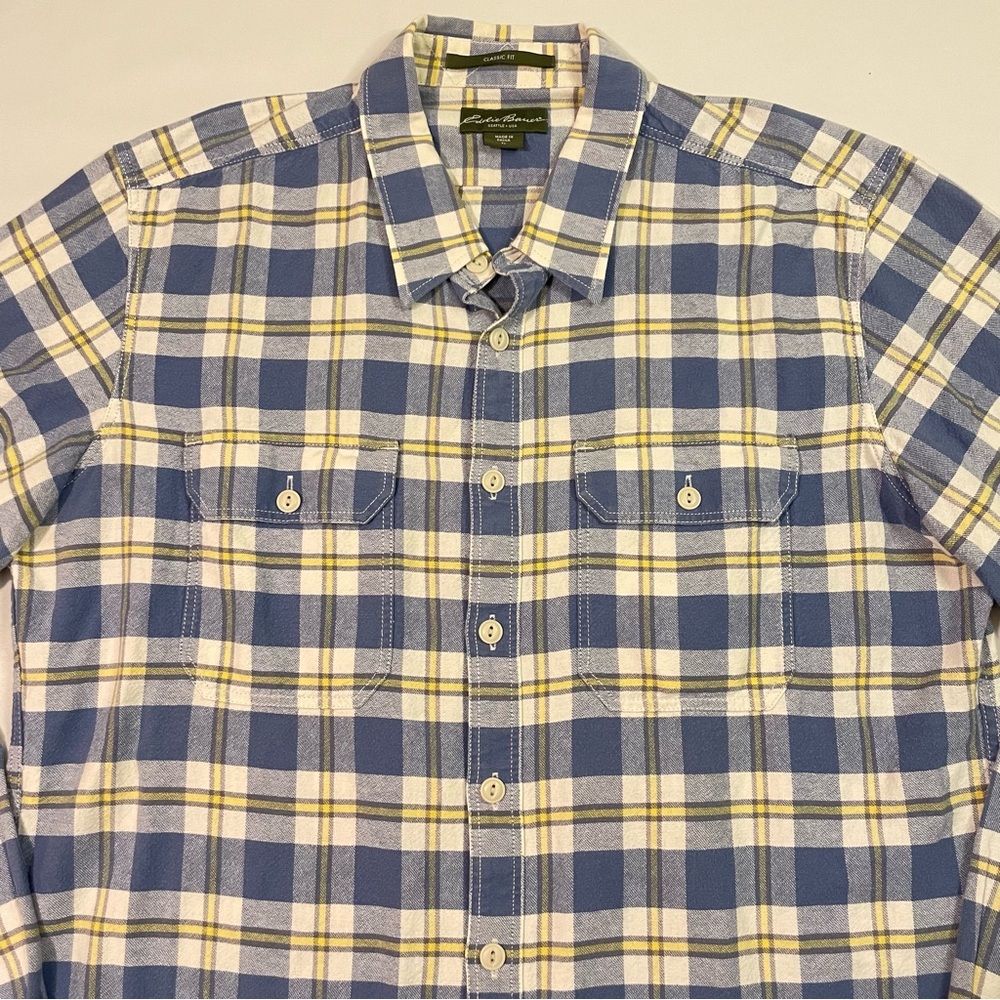 Eddie Bauer Mens Classic Fit Long Sleeve Button Up Size TL / Tall Large